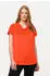 Ulla Popken T-Shirt mit Wasserfall Oversized (818189) hellorange