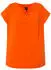 Ulla Popken T-Shirt mit Wasserfall Oversized (818189) hellorange