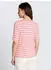 Tom Tailor Placed Stripe Boat Neck T-Shirt (1051218) pink white stripe