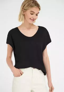 Street One Round Neck Shirt (F32512510001) schwarz