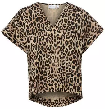 Vila Vimafalda 2/4 Balloon Top (14120467) beige/braunmeliert