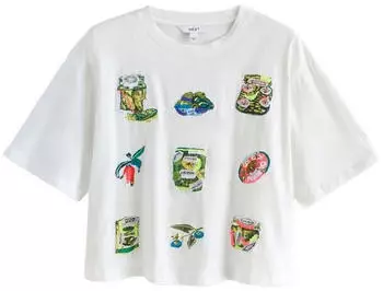 Next Fashion T-Shirt mit Rundhalsausschnitt und Viertelarm (W9904007) royalblau/oliv/hellpink/weiß