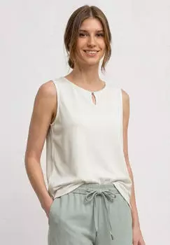 Street One Strick-Top mit Rundhalsausschnitt und Cut-Out-Detail (A325401) wei&szlig;