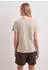 Street One T-Shirt mit Rundhals und Artwork Beige (A32546737727)