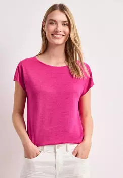 Street One T-Shirt mit Boat Neck und Smok-Detail Pink (A32526417281)