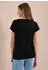 Cecil T-Shirt Marled Comfort Fit mit Boatneck (B325369) schwarz