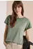 Cecil T-Shirt Marled Comfort Fit with Boat Neck (66823755) khaki/grün