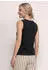 Street One Top mit V-Neck und Crochet-Tape, Loose Fit (A32524410001) schwarz