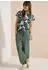 Cecil Burn Out Print T-Shirt Loose Fit (B325410) palm breeze green