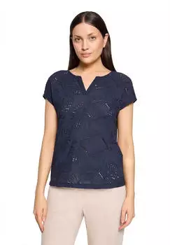 Betty Barclay Casual-Shirt mit V-Ausschnitt dunkelblau