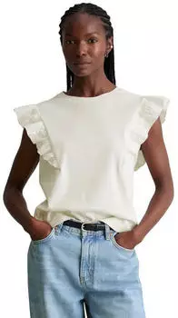Marc O'Polo T-Shirt in Soft Rib Jersey silky white