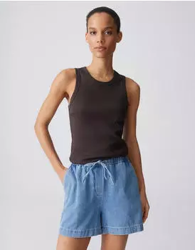 Opus ILESSO Slim Tank Top dunkelbraun
