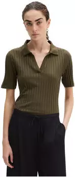 Marc O'Polo Poloshirt mit TENCEL&trade; Modal (33526148) mossy earth/braun