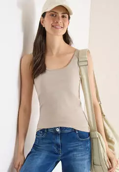 Cecil Basic Top (B322820) grain beige/schwarz