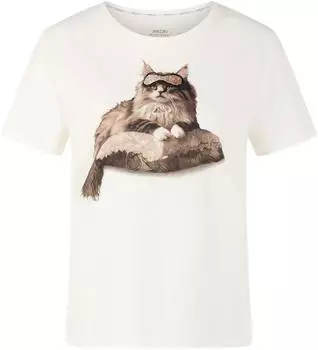 Marc Cain T-Shirt mit 3D-Applikation (AC 48.32 J19) weiß