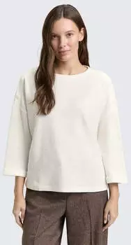 Tom Tailor Langarmshirt mit Ottoman-Struktur (1050420) whisper white
