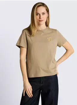Tom Tailor T-Shirt mit Rundhals-Ausschnitt silver olive