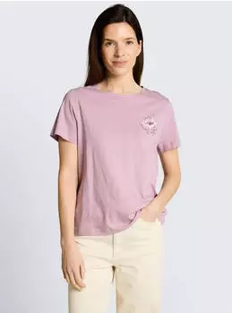 Tom Tailor T-Shirt mit Rundhals-Ausschnitt light elderberry