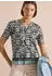 Cecil Print-Shirt mit geschlitztem Rundhalsausschnitt (33653256) khaki