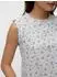 Vero Moda VMTRINE SL TOP WVN NOOS Rüschentop (10342734) snow white aop:maguerite blue jasper