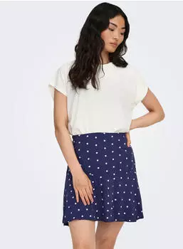 Only Onlmolly S/S O-Neck Dobby Top Jrs Materialmix Regular Fit (33993633) cloud dancer