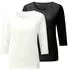 Witt Weiden 3/4-Arm Shirt 2-Pack schwarz/ecru