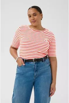Kaffe KCLia T-Shirt (10584175) grenadine/weiß