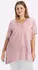 Sheego V-Ausschnitt T-Shirt aus Flammgarn (64295216) hortensie