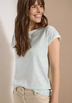 Cecil Strukturiertes Shirt mit Streifenmuster (B311876) crystal mint