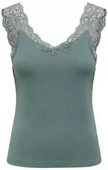 Only ONLLou / ONLLUNI TANK TOP WITH LACE DETAIL Spitzentop Regular Fit (12846300) balsam green