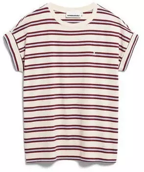 armedangels Idaara Stripes T-Shirt (30006406) undyed-velvet red-soft blue