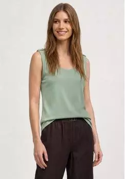 Street One Frauen Top mit V-Neck und Knopfdetail in Gr&uuml;n Gr: (A32557518100)