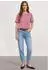 Street One Frauen T-Shirt mit Boat Neck und Streifen in Pink Gr: (A32557227846)