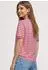 Street One Frauen T-Shirt mit Boat Neck und Streifen in Pink Gr: (A32557227846)