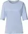Street One Frauen Basic T-Shirt mit Rundhals in Unifarbe in Blau Gr: (A32557017914)