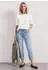 Street One Frauen Basic T-Shirt mit Rundhals in Unifarbe in Weiß Gr: (A32564710108)