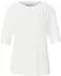 Street One Frauen Basic T-Shirt mit Rundhals in Unifarbe in Weiß Gr: (A32564710108)