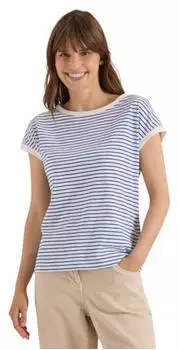 Cecil Strukturiertes Shirt mit Streifenmuster (B311876) surf blue