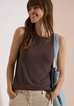 Cecil Tank Top mit U-Boot-Ausschnitt (B325444) brown cacao