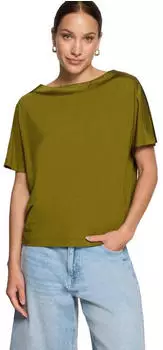 Zero 3/4 Ärmel Shirt mit U-Boot-Ausschnitt (86278222) fir grün/braun