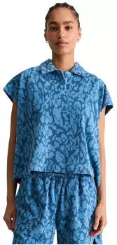 Marc O'Polo &Auml;rmelloses Poloshirt wide (5000006024) medium blau