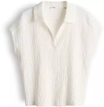 Opus Kurzarmshirt Regular Fit milk