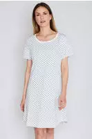 JOOP! Nachthemd Cosy mit Cornflower-Alloverprint wei&szlig; 36