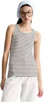 Marc O'Polo Tank Top Slim Fit gestreift (810011) offwhite/marine