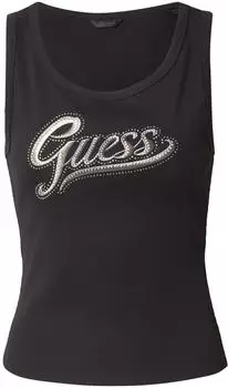 Guess Script Top silbergrau/schwarz