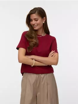 Vero Moda VMPAULINA T-Shirt (VER9fyl047000003) weinrot