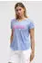 Soccx Rundhalsshirt mit Ausbrenner-Effekten blaumeliert/pink/weiß