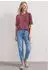 Street One Frauen Basic T-Shirt mit Rundhals in Unifarbe in Rosa Gr: (A32564717733)