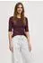 Street One Frauen T-Shirt mit Wavy Neckline in Unifarbe in Rot Gr: (A32573517820)