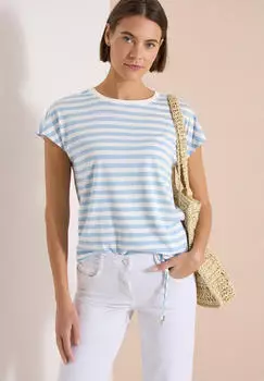 Cecil Strukturshirt mit Streifenmuster (34292761) ecru/hellblau